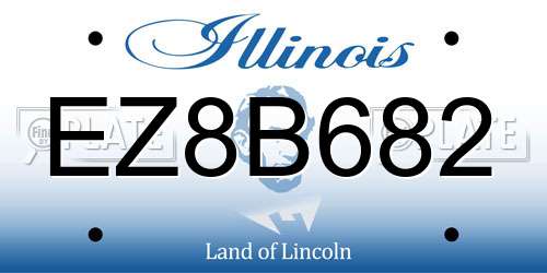 EZ8B682 Illinois License Plate