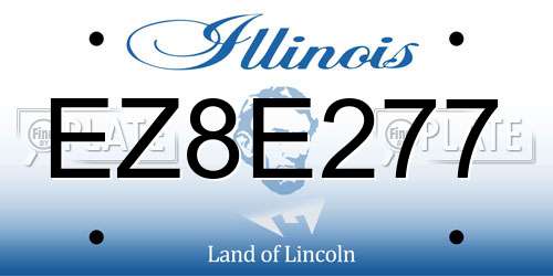 EZ8E277 Illinois License Plate
