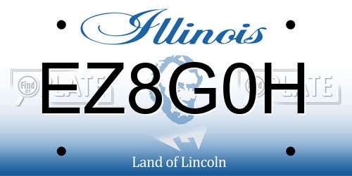 EZ8G0H Illinois License Plate