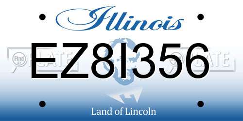 EZ8I356 Illinois License Plate