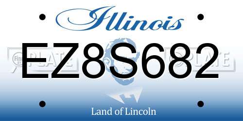 EZ8S682 Illinois License Plate