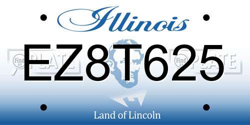 EZ8T625 Illinois License Plate