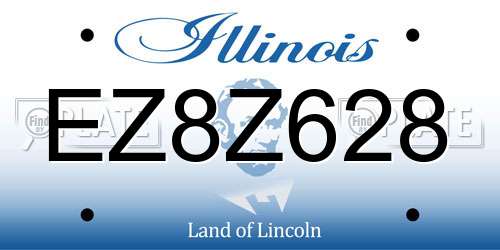 EZ8Z628 Illinois License Plate