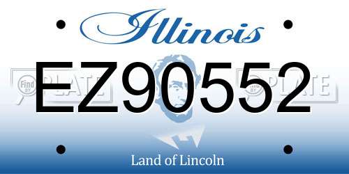 EZ90552 Illinois License Plate
