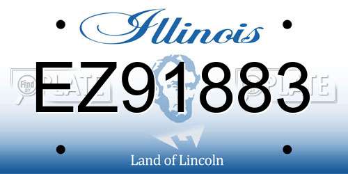 EZ91883 Illinois License Plate