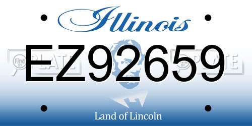 EZ92659 Illinois License Plate
