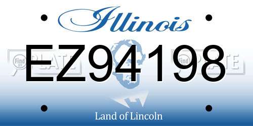 EZ94198 Illinois License Plate