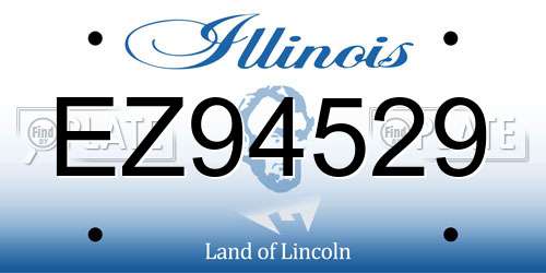 EZ94529 Illinois License Plate