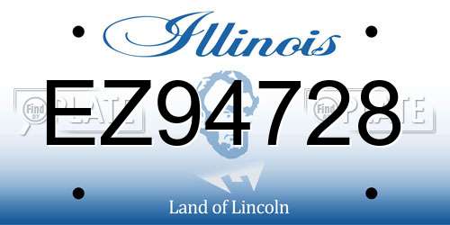 EZ94728 Illinois License Plate