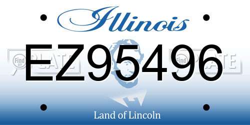EZ95496 Illinois License Plate