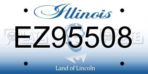 EZ95508 Illinois License Plate