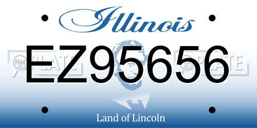 EZ95656 Illinois License Plate