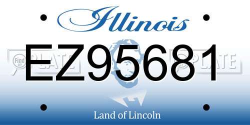 EZ95681 Illinois License Plate