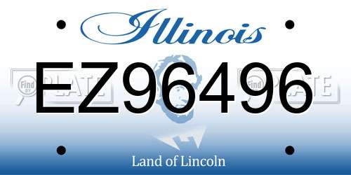 EZ96496 Illinois License Plate