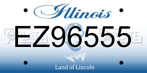 EZ96555 Illinois License Plate