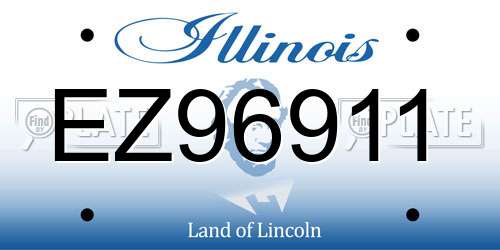 EZ96911 Illinois License Plate