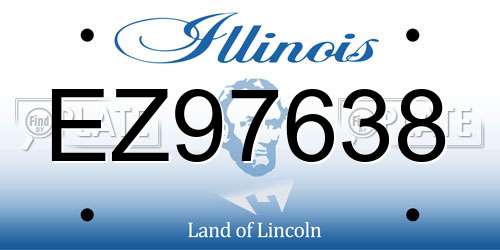 EZ97638 Illinois License Plate