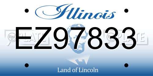 EZ97833 Illinois License Plate