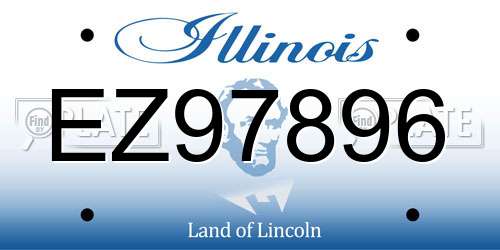 EZ97896 Illinois License Plate