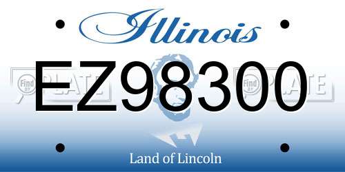 EZ98300 Illinois License Plate
