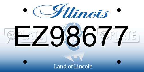 EZ98677 Illinois License Plate