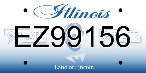 EZ99156 Illinois License Plate