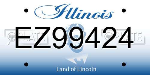 EZ99424 Illinois License Plate
