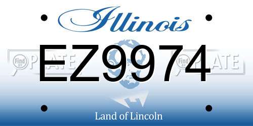 EZ9974 Illinois License Plate