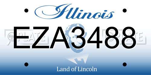 EZA3488 Illinois License Plate