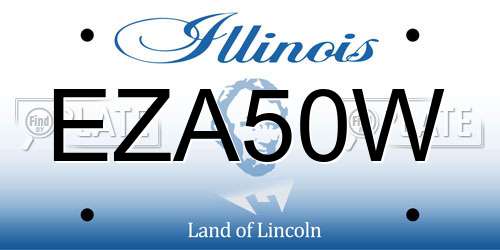EZA50W Illinois License Plate