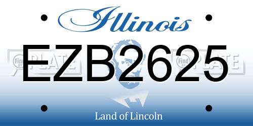 EZB2625 Illinois License Plate