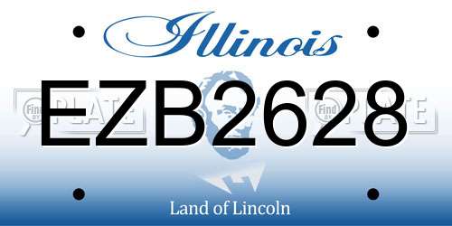 EZB2628 Illinois License Plate