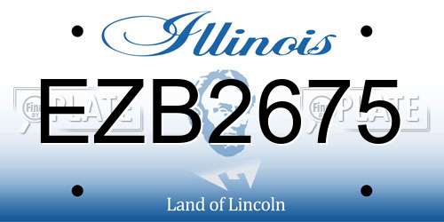 EZB2675 Illinois License Plate