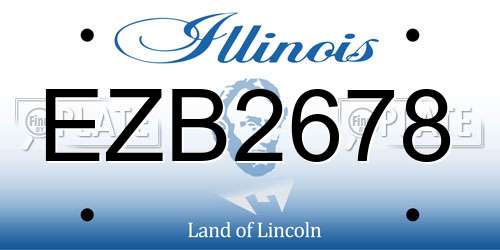 EZB2678 Illinois License Plate