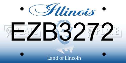 EZB3272 Illinois License Plate