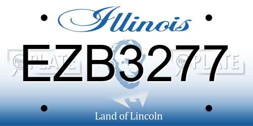 EZB3277 Illinois License Plate