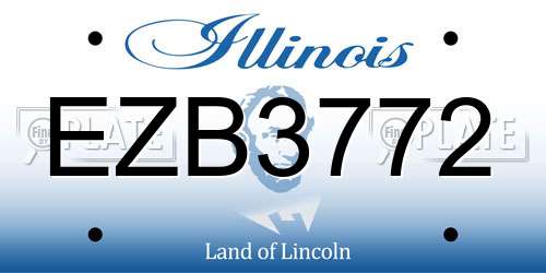 EZB3772 Illinois License Plate
