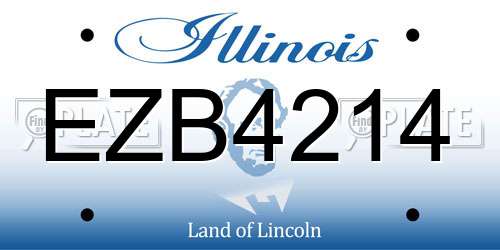 EZB4214 Illinois License Plate