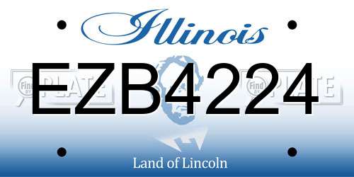 EZB4224 Illinois License Plate