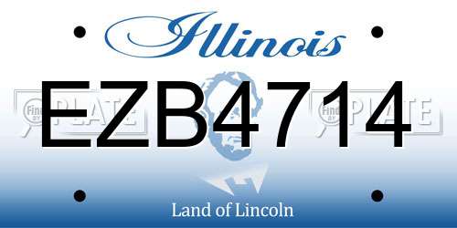 EZB4714 Illinois License Plate