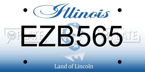 EZB565 Illinois License Plate