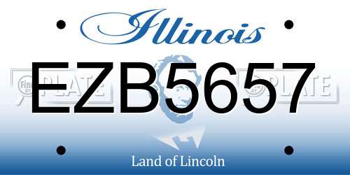 EZB5657 Illinois License Plate