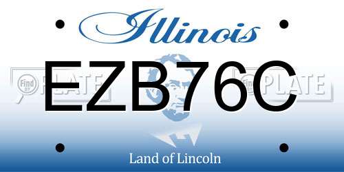 EZB76C Illinois License Plate