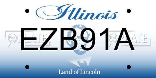 EZB91A Illinois License Plate