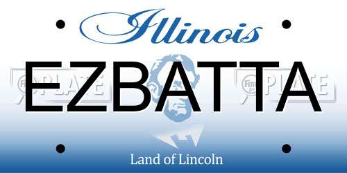 EZBATTA Illinois License Plate