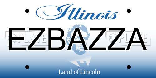 EZBAZZA Illinois License Plate