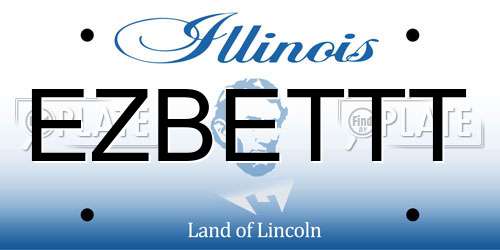 EZBETTT Illinois License Plate