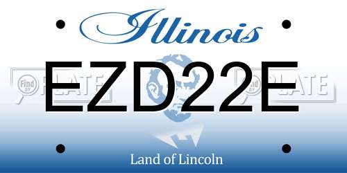 EZD22E Illinois License Plate