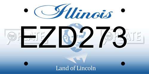 EZD273 Illinois License Plate