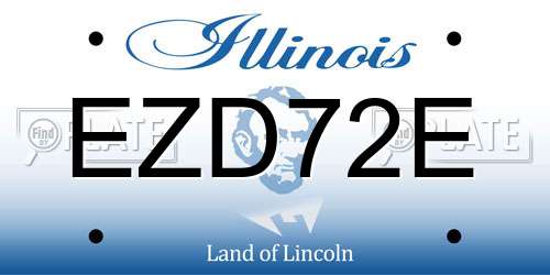 EZD72E Illinois License Plate